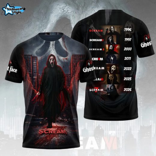 Scream Horror Movie Ghostface Graphic 3D T-Shirt