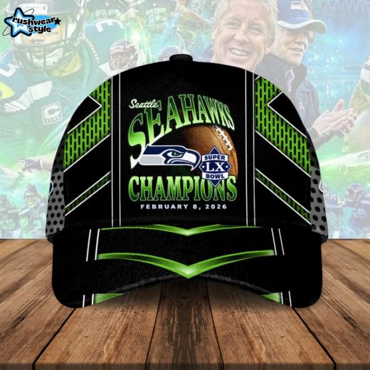 Seattle Seahawks Super Bowl 60 (LX) Champions 2026 Commemorative Hat