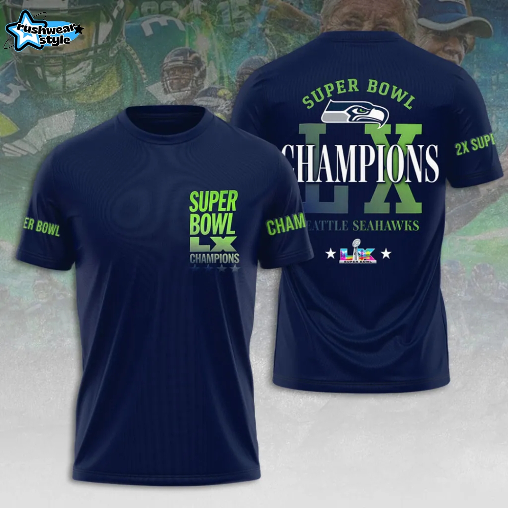 Seattle Seahawks Super Bowl LX Champions 2026 Limited Edition 3D Apparel Collection Seattle Seahawks Super Bowl LX Champions 2026 Limited Edition 3D Apparel Collection
