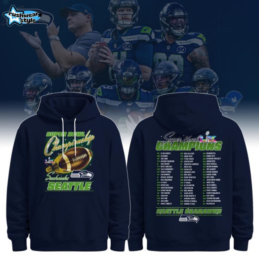 Seattle Seahawks Super Bowl LX Champions Limited Edition Black Hoodie