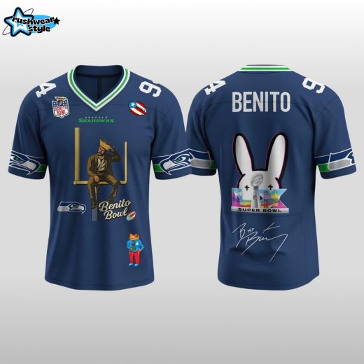 Seattle Seahawks x Bad Bunny Super Bowl LX Benito Limited Edition Football Jersey V2