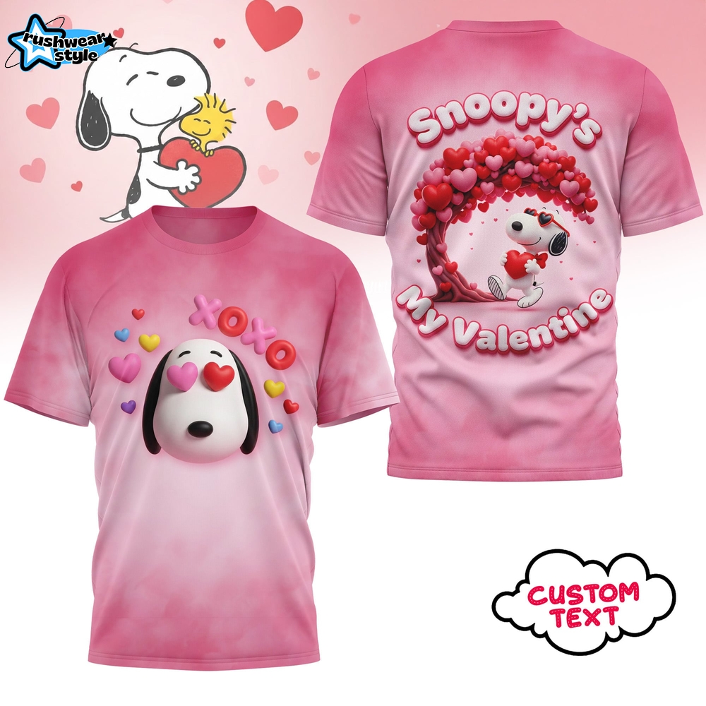 Snoopy's My Valentine XoXo 3D T-Shirt 14 02 2026 Snoopy's My Valentine XoXo 3D T-Shirt 14 02 2026