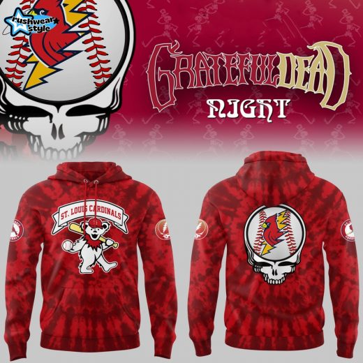 St. Louis Cardinals x Grateful Dead Red Hoodie
