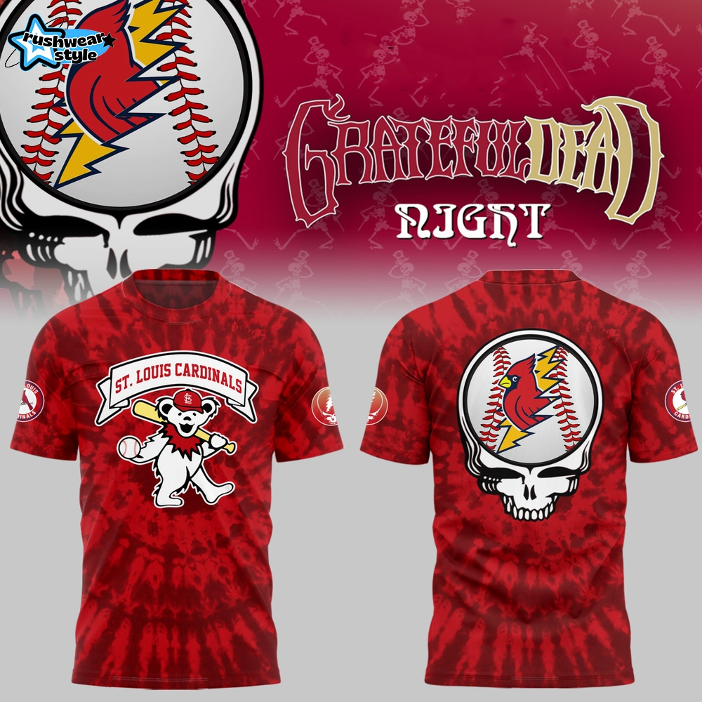 St. Louis Cardinals x Grateful Dead Red T-Shirt St. Louis Cardinals x Grateful Dead Red T-Shirt