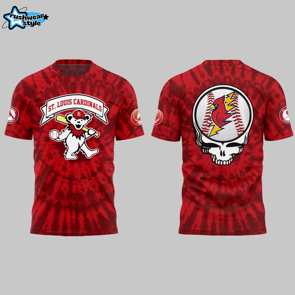 St. Louis Cardinals x Grateful Dead Red T-Shirt St. Louis Cardinals x Grateful Dead Red T-Shirt