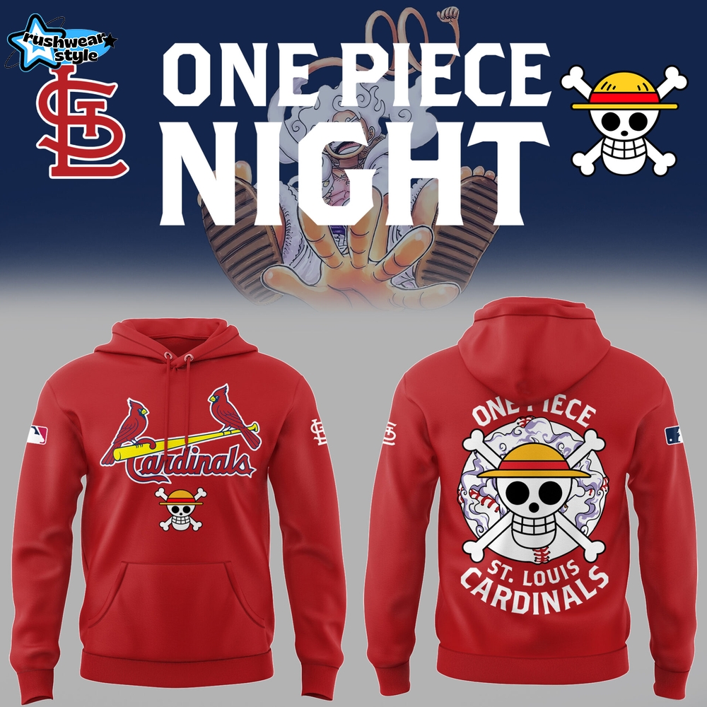St. Louis Cardinals x One Piece Night Hoodie - Red St. Louis Cardinals x One Piece Night Hoodie - Red
