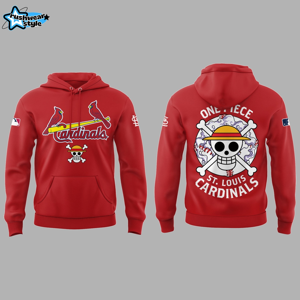 St. Louis Cardinals x One Piece Night Hoodie - Red St. Louis Cardinals x One Piece Night Hoodie - Red
