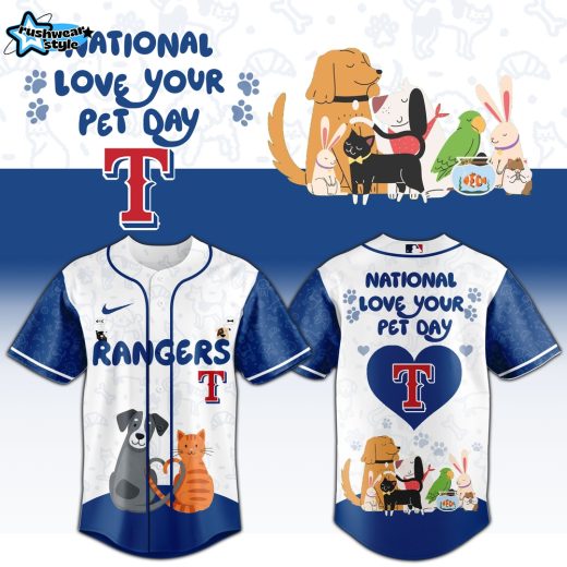 Texas Rangers 2026 National Love Your Pet Day Limited Edition Team Jersey