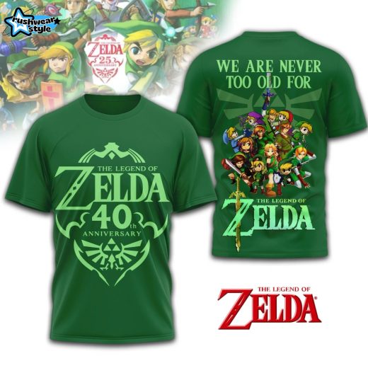 The Legend of Zelda 40th Anniversary Green 3D Tshirt
