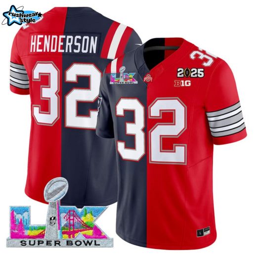TreVeyon Henderson "Super Bowl LX & 2025 CFP Final Patch" Split Vapor Limited Jersey #32