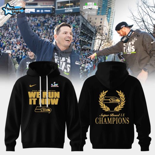 World Champions Energy Seattle Seahawks Super Bowl Celebration Hoodie – Yellow Lettering V2
