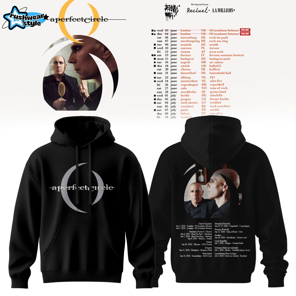 A Perfect Circle Black Tour Hoodie – Classic Logo & Back Print A Perfect Circle Black Tour Hoodie – Classic Logo & Back Print