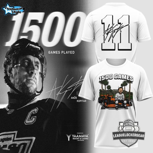 Anže Kopitar Los Angeles Kings 1500 Games T-Shirt