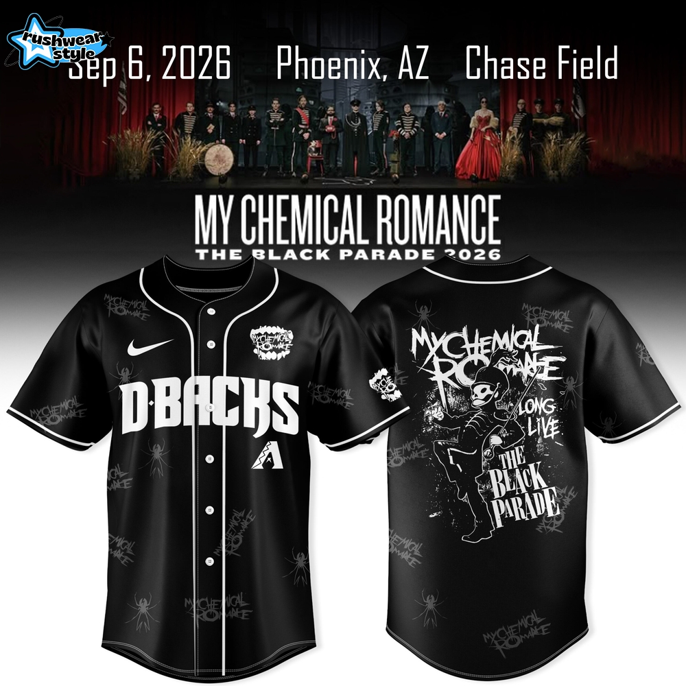 Arizona Diamondbacks x My Chemical Romance Black Parade 2026 Special Edition Jersey Arizona Diamondbacks x My Chemical Romance Black Parade 2026 Special Edition Jersey