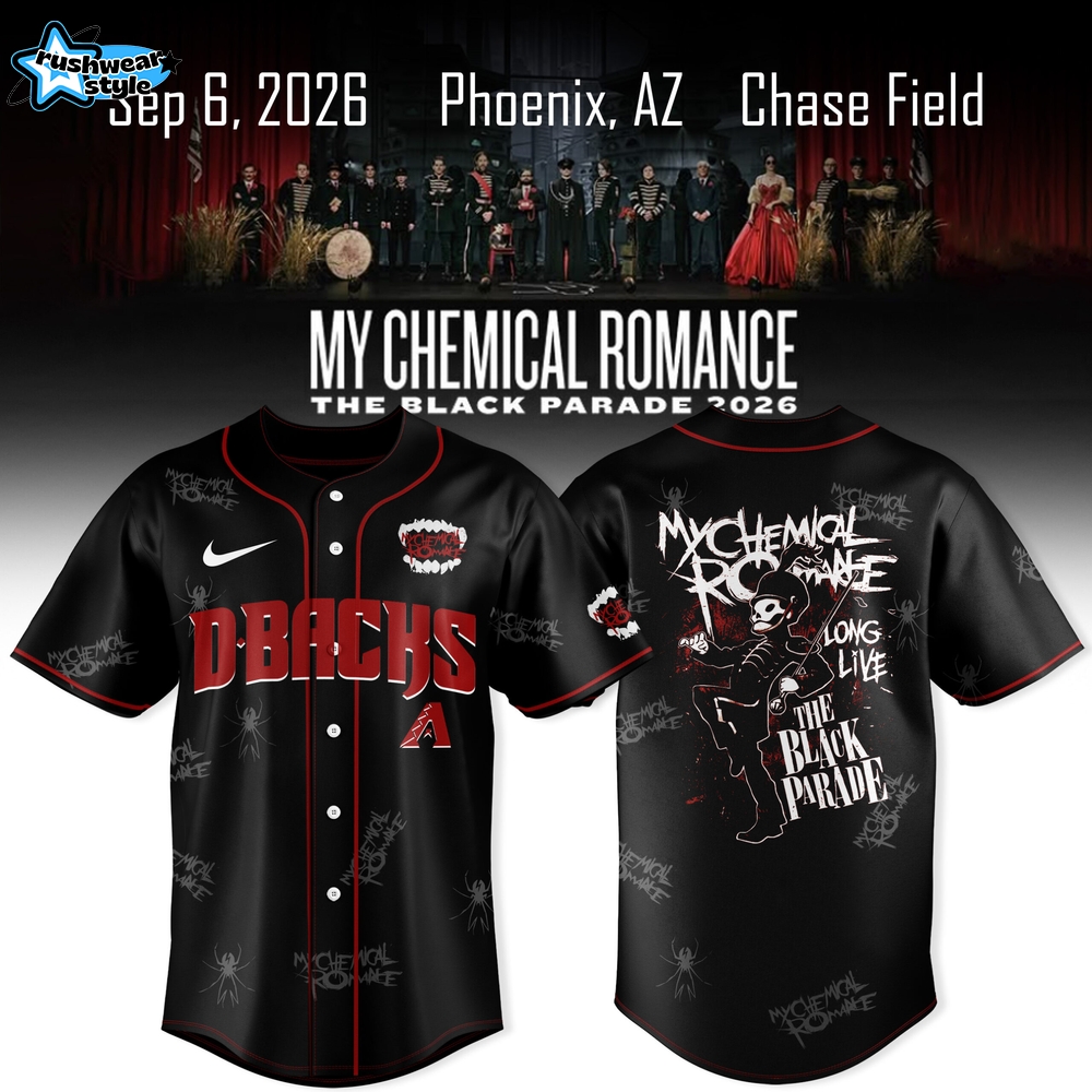 Arizona Diamondbacks x My Chemical Romance Black Parade 2026 Special Edition Jersey Arizona Diamondbacks x My Chemical Romance Black Parade 2026 Special Edition Jersey
