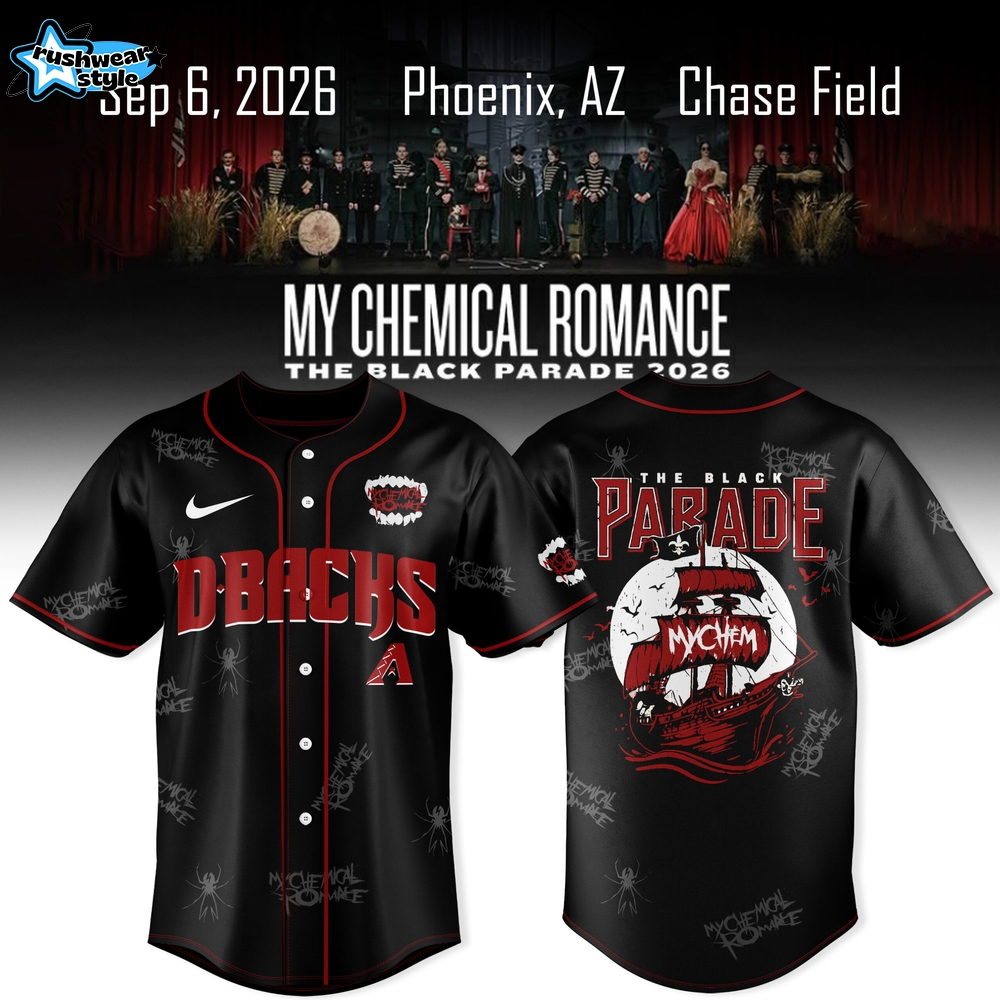 Arizona Diamondbacks x My Chemical Romance The Black Parade 2026 Exclusive Jersey Arizona Diamondbacks x My Chemical Romance The Black Parade 2026 Exclusive Jersey