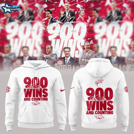 Arkansas Razorbacks Basketball Coach John Calipari 900 wins and counting Hoodie Ver2 2026