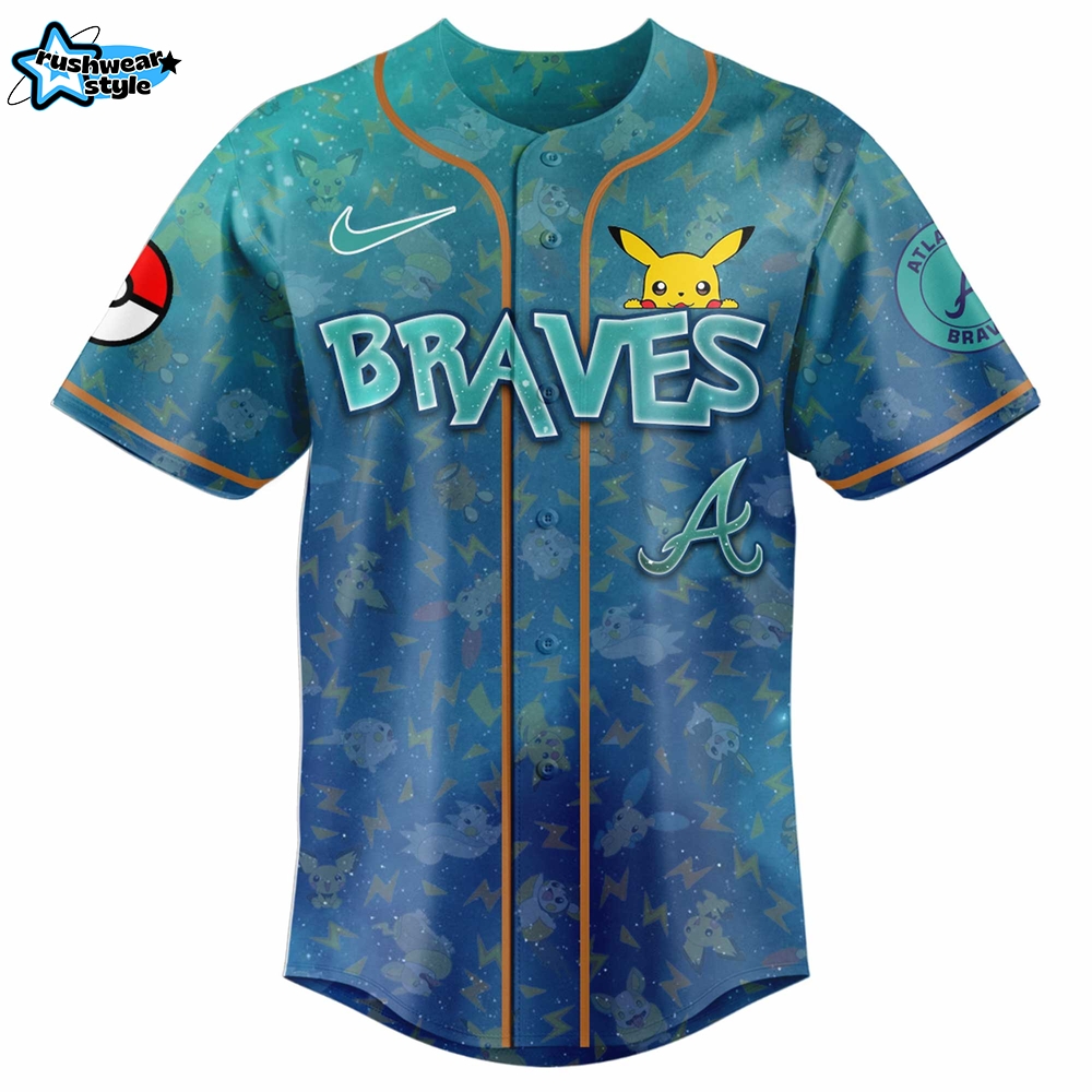 Atlanta Braves x Pokémon 2026 Special Edition Baseball Jersey Atlanta Braves x Pokémon 2026 Special Edition Baseball Jersey