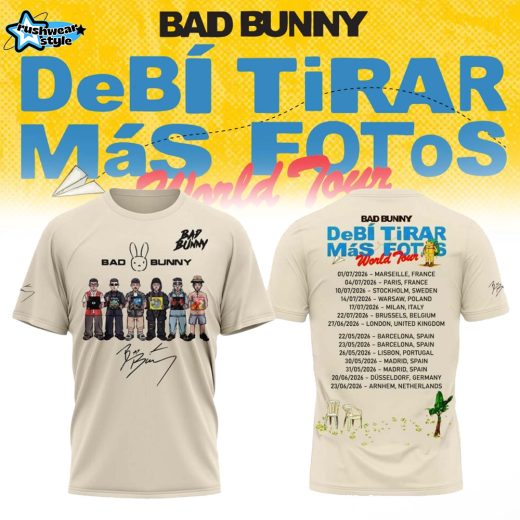 BAD BUNNY – DeBÍ TiRAR MáS FoToS World Tour 2026 All-Over Print Tee Ver5