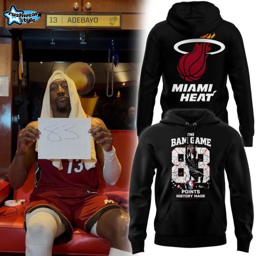 Bam Adebayo Miami Heat The Bam Game 83 Point History Made Hoodie