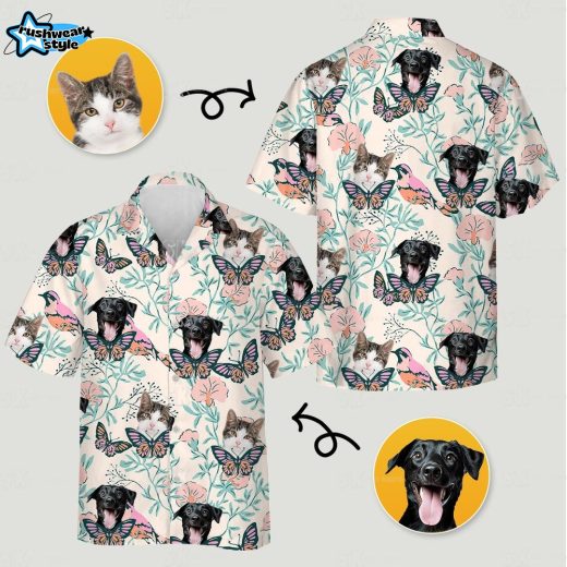 Best Tropical Shirts Cats Dogs Butterflies Custom Photo