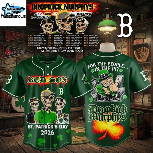 Boston Red Sox Dropkick Murphys St Patricks Day 2026 Tour Baseball Jersey