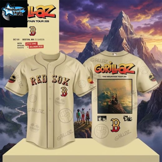 Boston Red Sox Gorillaz The Mountain Tour 2026 Baseball Jersey