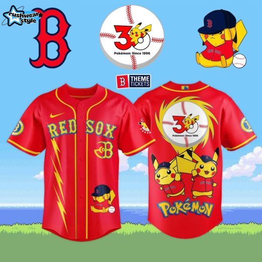 Boston Red Sox MLB x Pokémon 30th Anniversary 2026 Special Edition Jersey