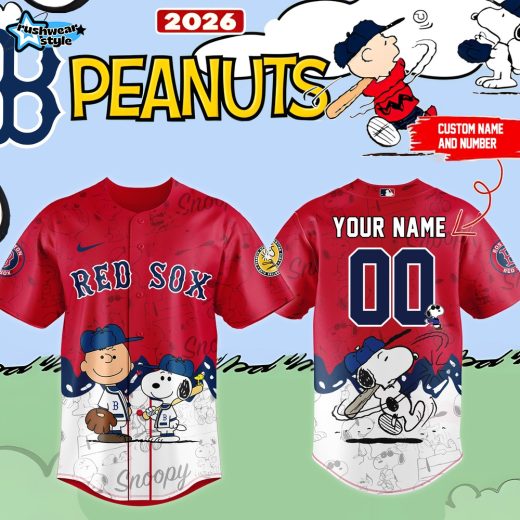 Boston Red Sox X Peanuts Limited Edition – Jersey (Custom Name & Number)