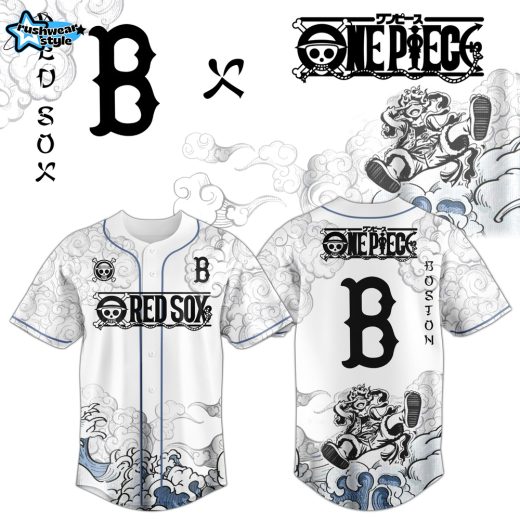 Boston Red Sox x Luffy Gear 5 Baseball Jersey
