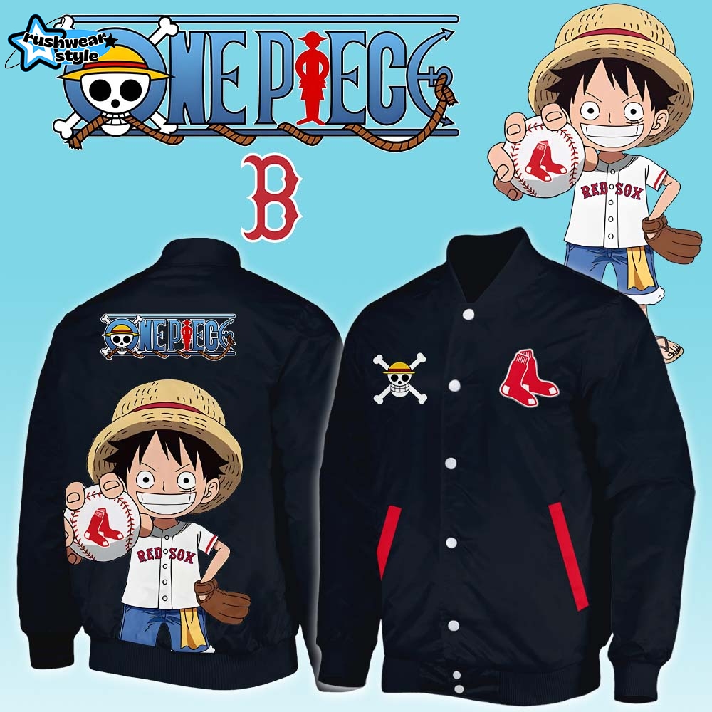 Boston Red Sox x One Piece 2026 Bomber Boston Red Sox x One Piece 2026 Bomber