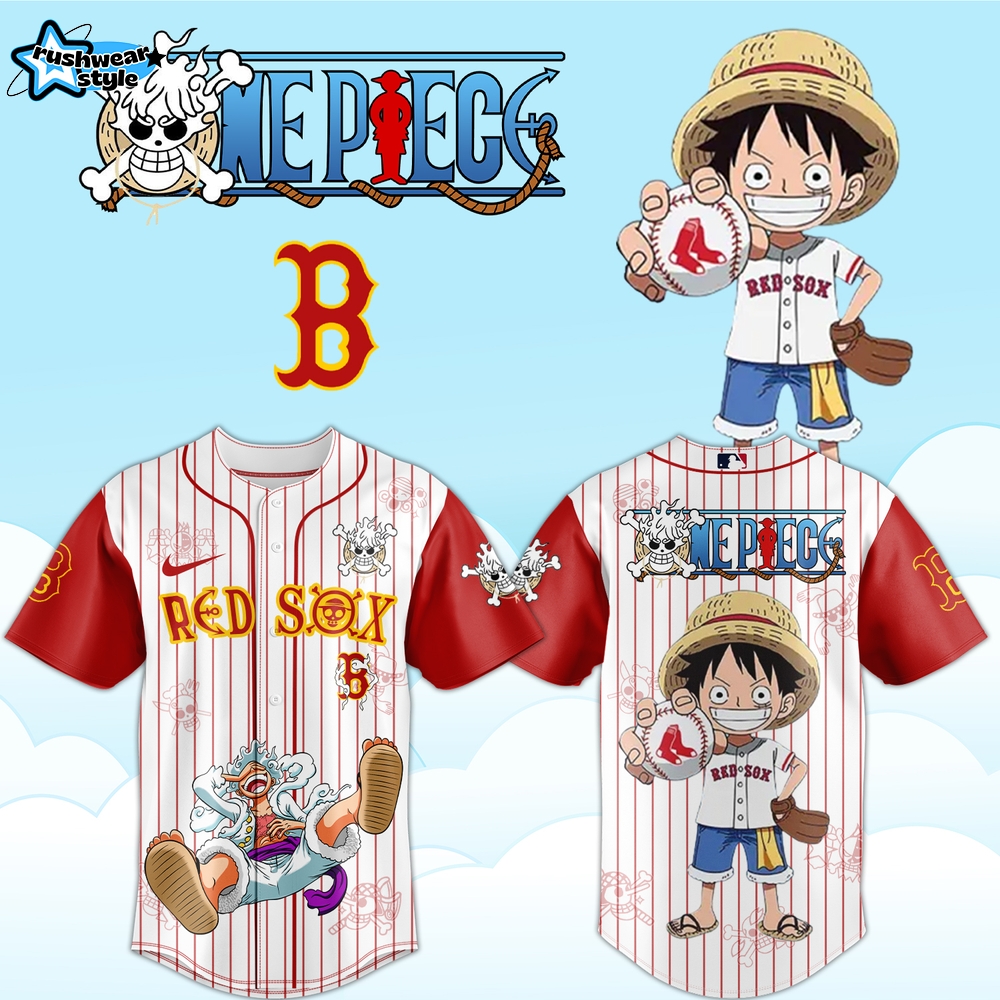 Boston Red Sox x One Piece Luffy 2026 Jersey Ver2 Boston Red Sox x One Piece Luffy 2026 Jersey Ver2