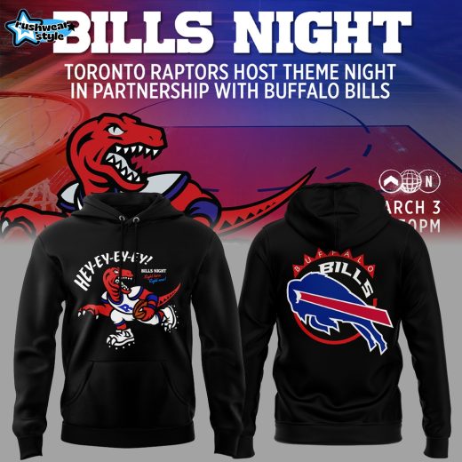 Buffalo Bills x Toronto Raptors Bills Night Right Here Right Now 2026 Collaboration Hoodie
