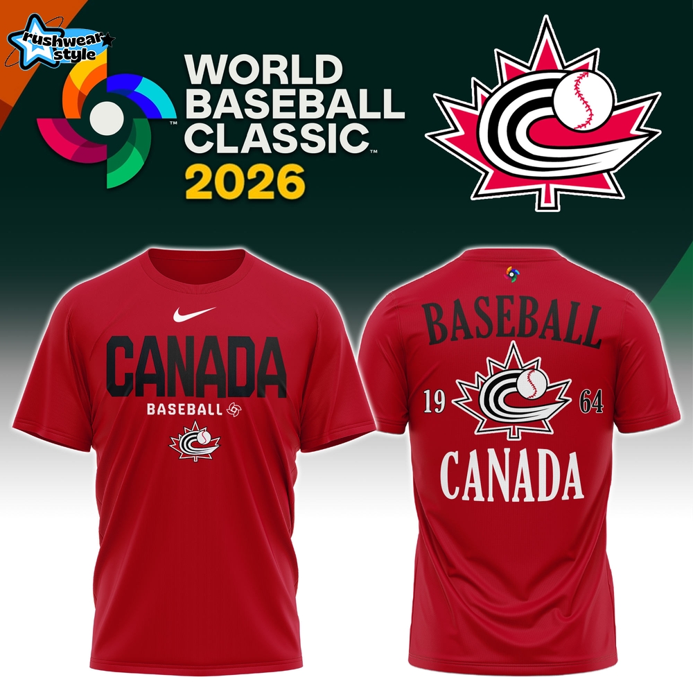 Canada national baseball team World Baseball Classic 2026 Limited Edition Red T-Shirt Canada national baseball team World Baseball Classic 2026 Limited Edition Red T-Shirt