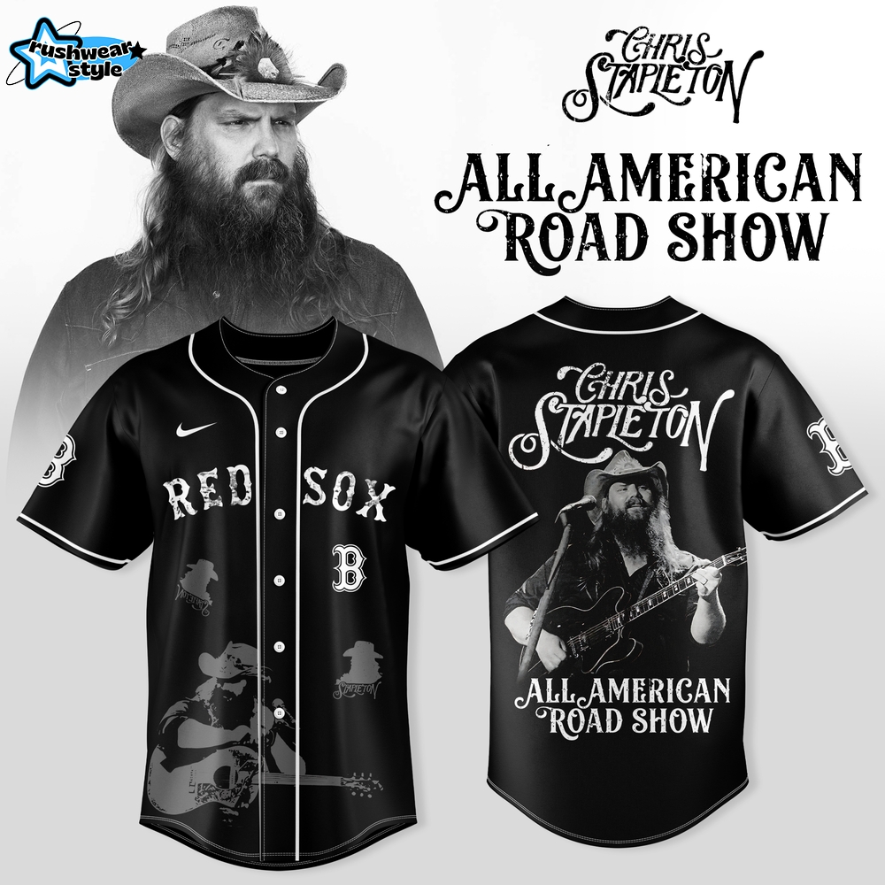 Chris Stapleton All-American Road Show Boston Red Sox Country Concert Tour Baseball Jersey Chris Stapleton All-American Road Show Boston Red Sox Country Concert Tour Baseball Jersey