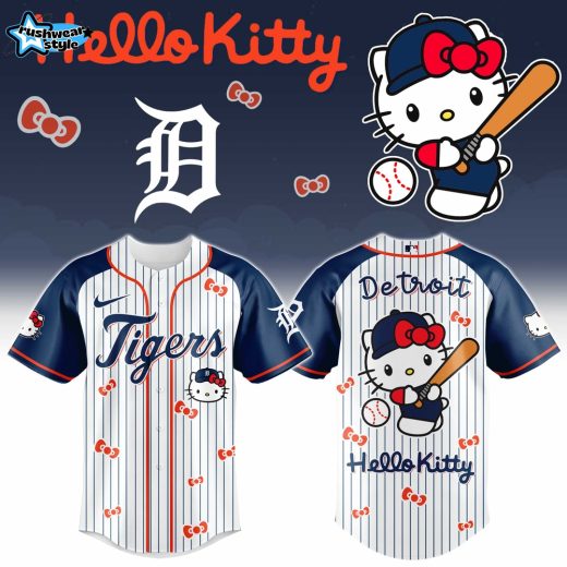 Detroit Tigers Hello Kitty 2026 Special Edition Baseball Jersey