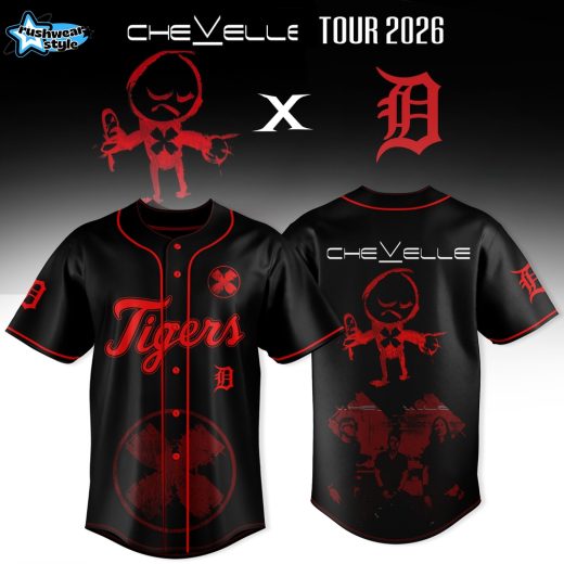 Detroit Tigers x Chevelle Bright As Blasphemy Tour Baseball Jersey