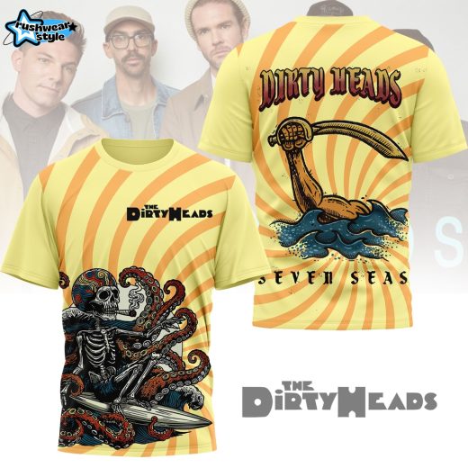 Dirty Heads Seven Seas Skeleton Surf Octopus Tour Shirt 2026