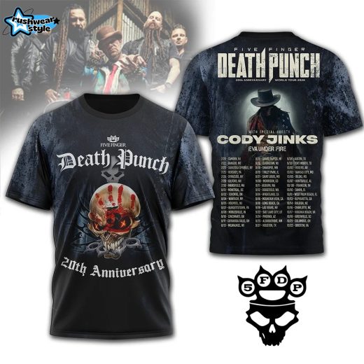 Five Finger Death Punch 20th Anniversary 2026 Tour Shirt Rock Music