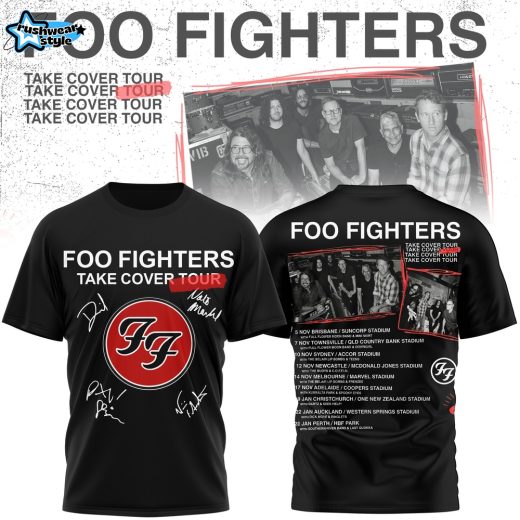 Foo Fighters Take Cover 2026 World Tour 3D Graphic Shirt