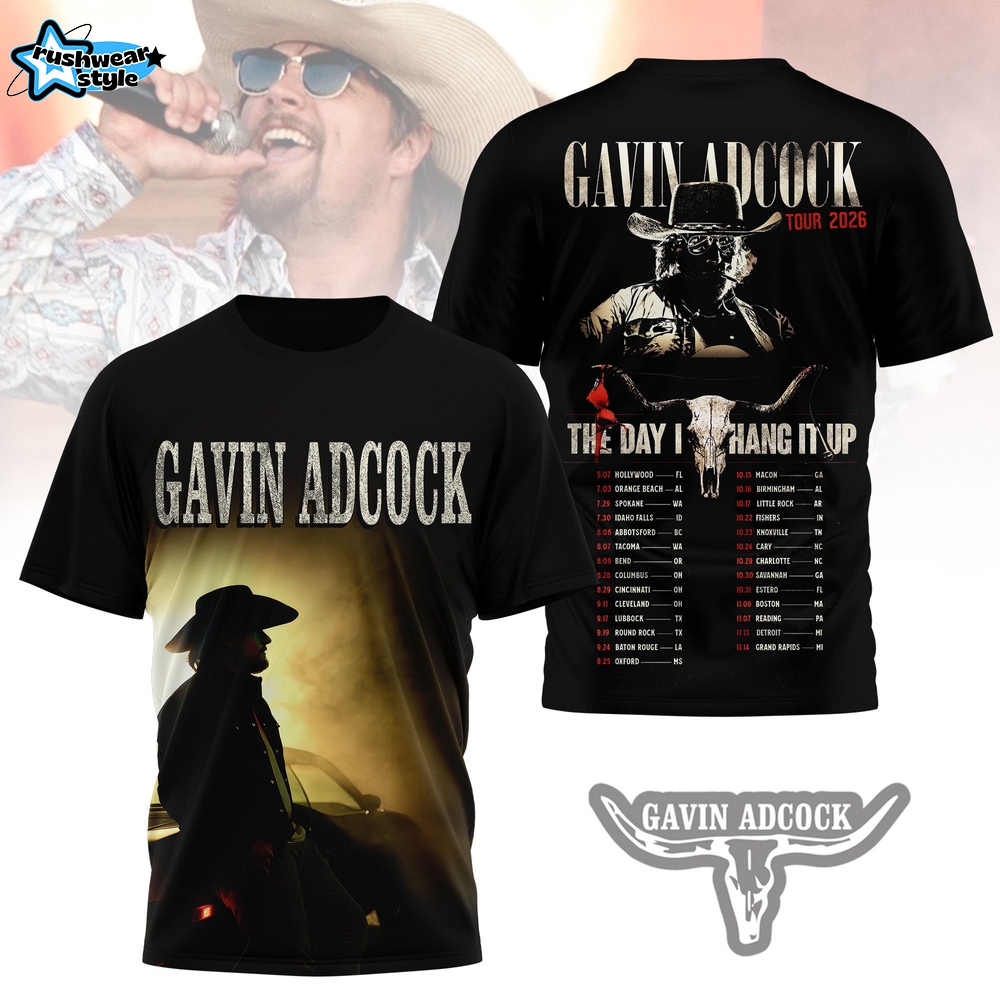 Gavin Adcock The Day I Hang It Up Tour 2026 T-Shirt Gavin Adcock The Day I Hang It Up Tour 2026 T-Shirt
