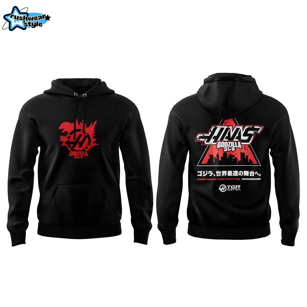 Godzilla x Haas Formula One Team King Of The Monsters 2026 Hoodie Godzilla x Haas Formula One Team King Of The Monsters 2026 Hoodie