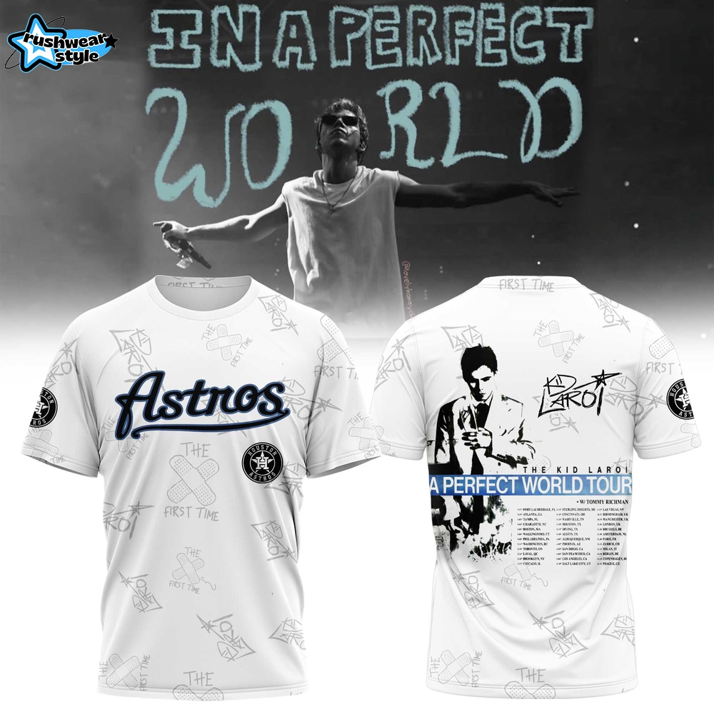 Houston Astros MLB x The Kid LAROI: A Perfect World Tour T-shirt Houston Astros MLB x The Kid LAROI: A Perfect World Tour T-shirt