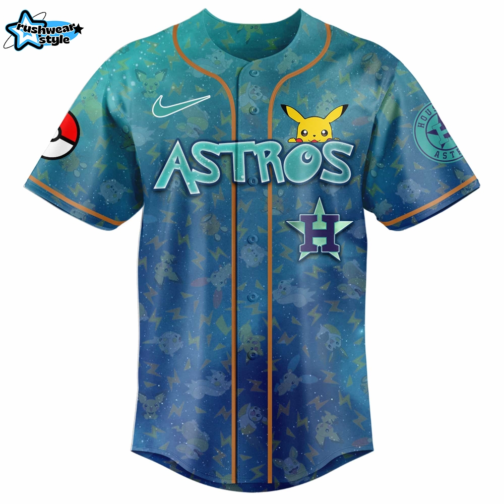 Houston Astros x Pokémon 2026 Special Event Baseball Jersey Houston Astros x Pokémon 2026 Special Event Baseball Jersey
