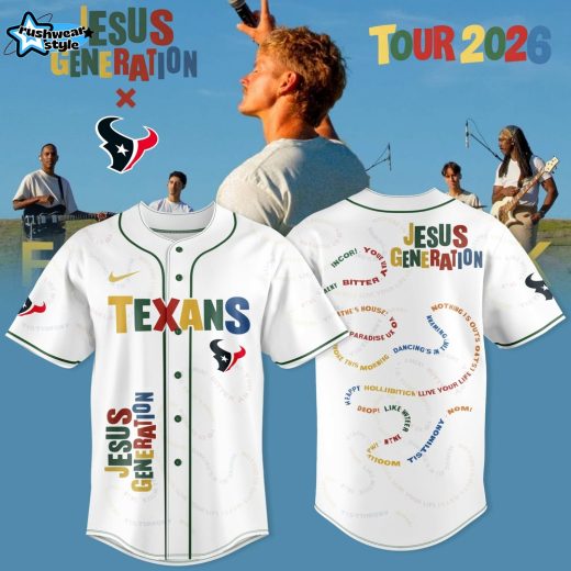 Houston Texans Jesus Generation Tour 2026 Baseball Jersey
