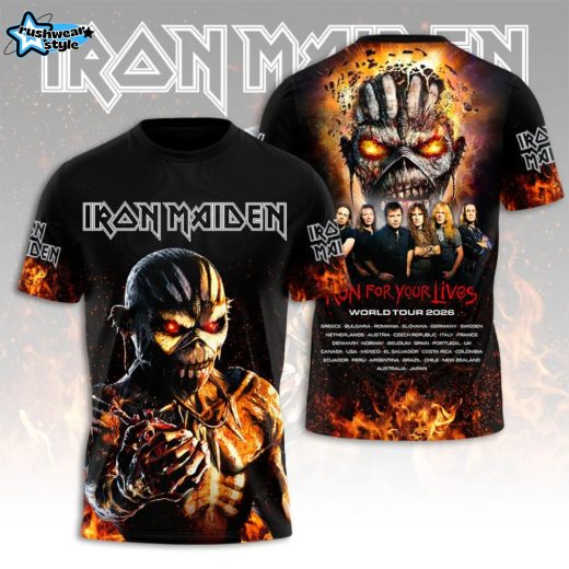 Iron Maiden 2026 World Tour 3D Tshirt