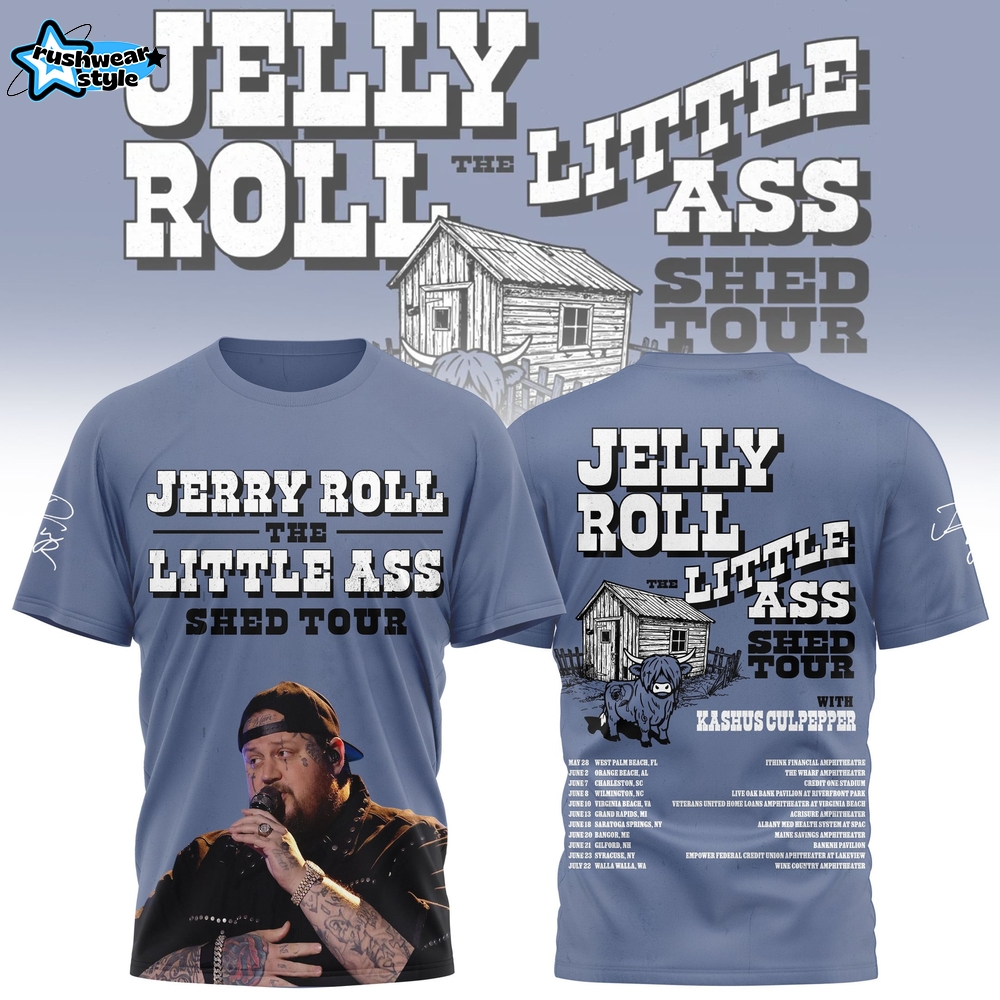 Jelly Roll “Little Ass Shed Tour” 2026 Concert Graphic T-Shirt Jelly Roll “Little Ass Shed Tour” 2026 Concert Graphic T-Shirt