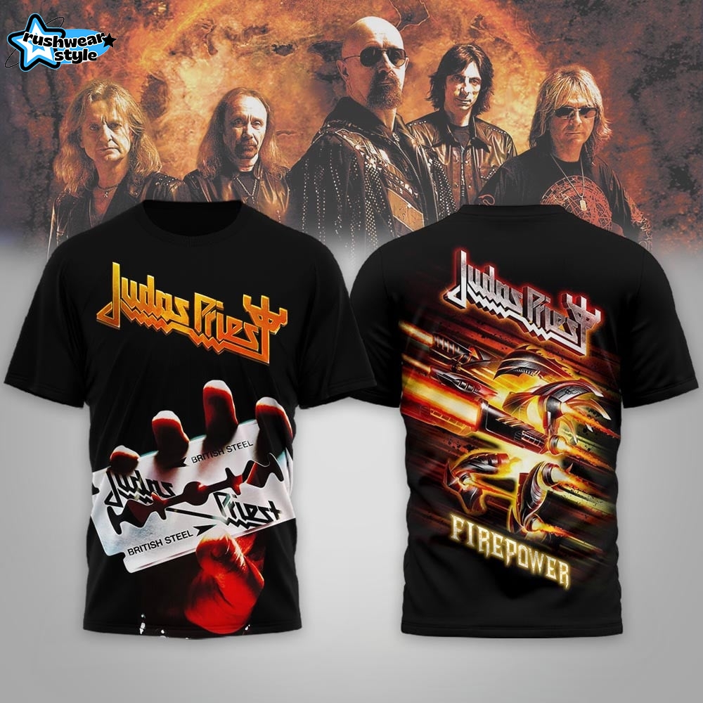 Judas Priest British Steel And Firepower Shirt 2026 Judas Priest British Steel And Firepower Shirt 2026