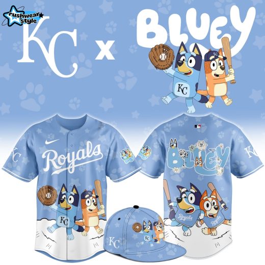 Kansas City Royals Bluey Night Game Limited Baseball Jersey