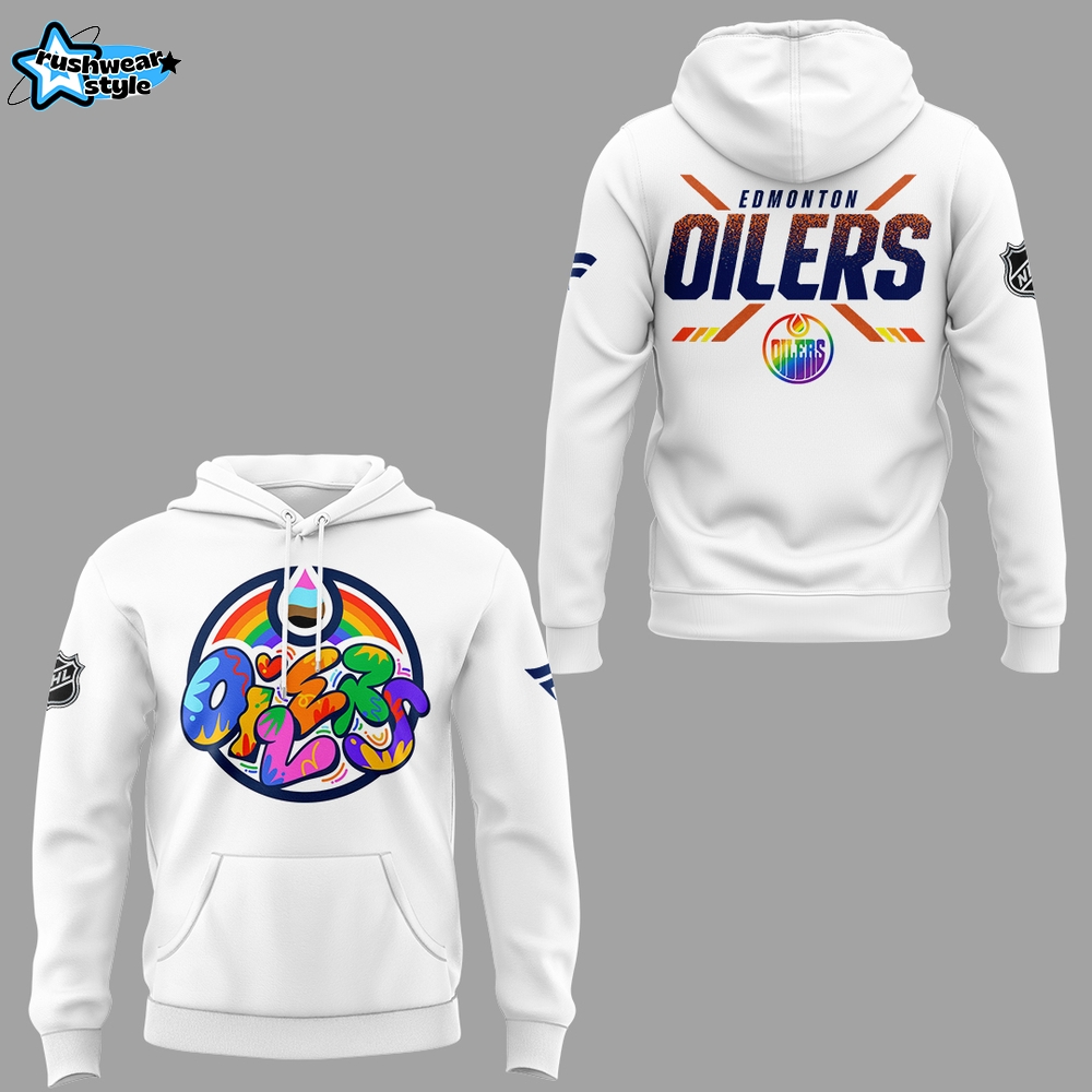 Limited Edition Edmonton Oilers Celebrating Pride Hoodie Limited Edition Edmonton Oilers Celebrating Pride Hoodie